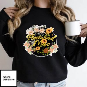 Fleetwood Mac T shirt Colorful Flowers Stevie Nicks T Shirt 1