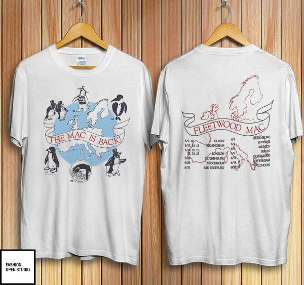 The Mac Is Black 1988 Europe Tour Fleetwood Mac UK T-Shirt
