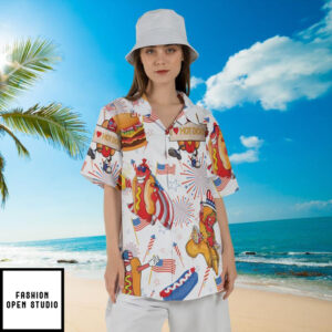 American Hot Dog Burger Hawaiian Shirt 1