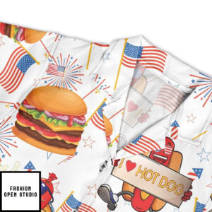 American Hot Dog Burger Hawaiian Shirt 2