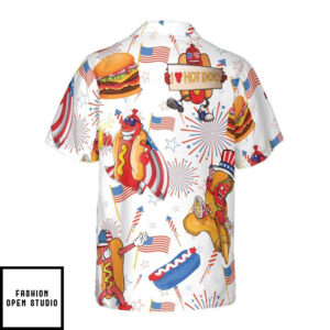 American Hot Dog Burger Hawaiian Shirt 4