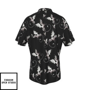 Dragons Black Mens Hawaiian Shirt 3