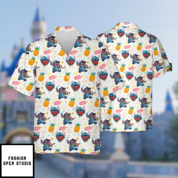 Funny Stitch Pineapple  Hawaiian Shirt