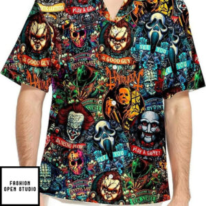 Hawaiian Shir Horror Movies Men Shirts Characters 3D Summer Holiday 3