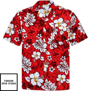 Hawaiian Shirt Classic Flowers red 1