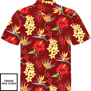 Hawaiian Shirt Flowerful Summer red 2