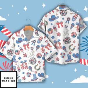 Howdy 4th Of July Hawaiian Shirt Western Independence Day Shirt 2