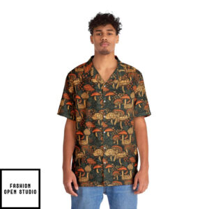 Mushroom Pattern Mens Hawaiian Shirt 1