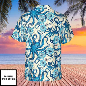 Octopus Blue Hawaiian Shirt 2