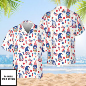 Patriotic Gnomes 4th of July Hawaiian Shirt 1