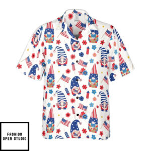 Patriotic Gnomes 4th of July Hawaiian Shirt 2