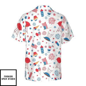 Patriotic Grilling BBQ Smoke Hawaiian Shirt 3