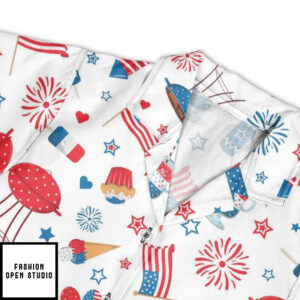 Patriotic Grilling BBQ Smoke Hawaiian Shirt 4