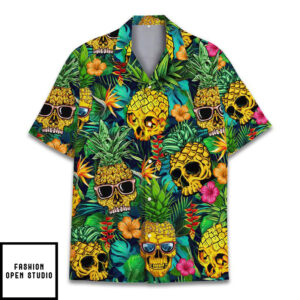 Pineapple Skull Hawaiian Shirts 1