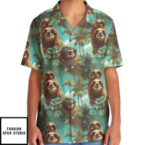 Sloth Sunglasses Hawaiian Shirt 1