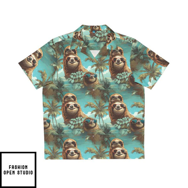 Sloth Sunglasses Hawaiian Shirt