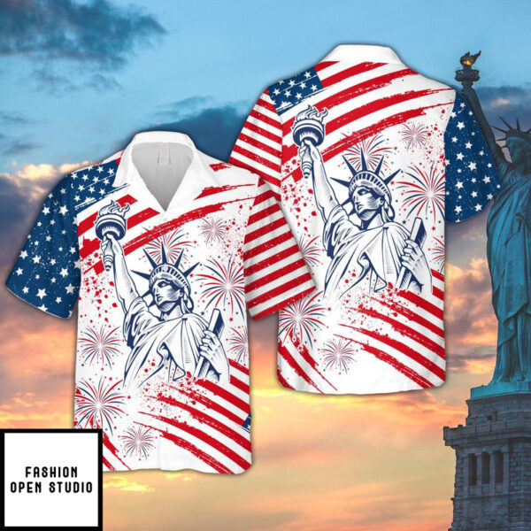 Statue Of Liberty 4th Of July Hawaiian Shirt