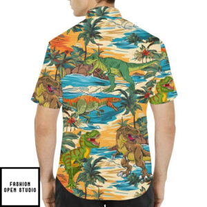 Tropical Dinosaur Summer Aloha Hawaiian Shirt 5