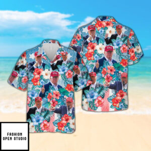 Trump 2024 Hibiscus Flowers Hawaiian Shirt 1