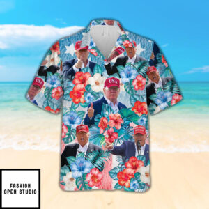 Trump 2024 Hibiscus Flowers Hawaiian Shirt 2