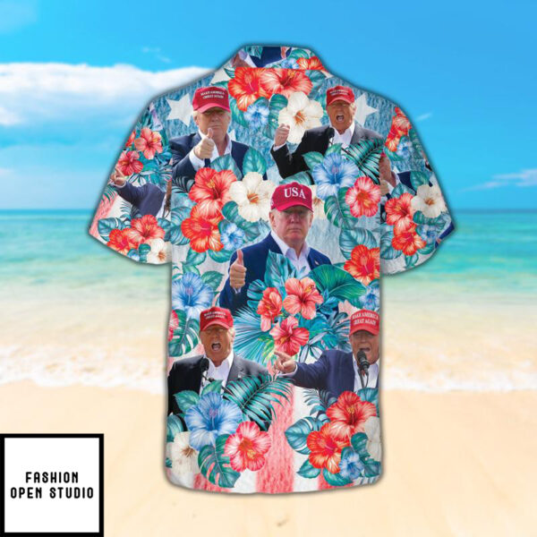 Trump 2024 Hibiscus Flowers Hawaiian Shirt